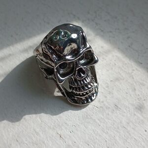 SKULL RING LARGE chunky skull GOTH ring